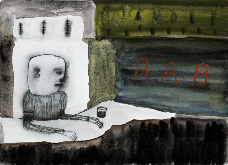 Bar, a painting by John Lurie
