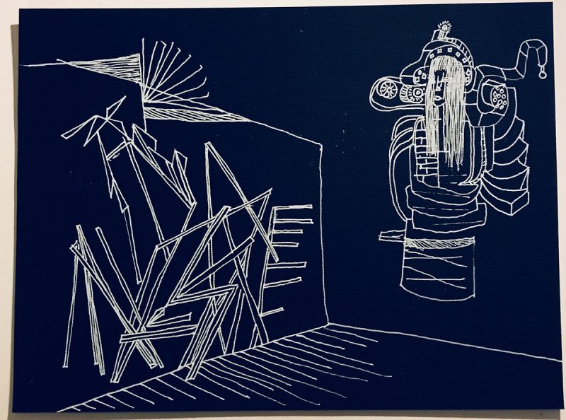 David West white ink black paper 07