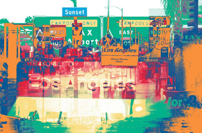 Los Angeles serigraph by Shay Culligan