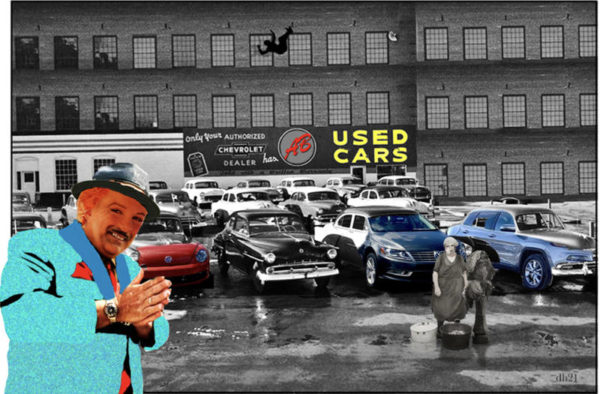 used car lot David Halliday